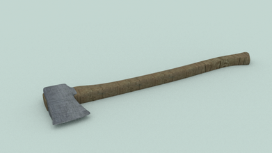 axe medio poli medieval armas 3d print model - Mito3D