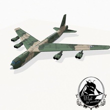 b-52 stratofortress 52 air aircraft airplane attack b battle bomber destroy fighting force game jet lower military model plane poly power ready state strategic subsonic united usa veli3d 3d print model - Mito3D