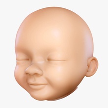 baby head anatomy body bust character child cute eye face fetus goktugg human infant kid model mouth newborn nose people portrait realistic unborn 3d print model - Mito3D