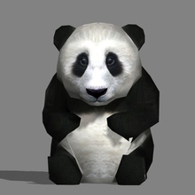 baby panda adorable animal animated boy cartoon character child cute game human kid lower model photo poly primate ready realistic rig small texture thinkingonpause 3d print model - Mito3D