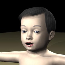 baby 3dsmax l'anatomia corpo ragazzo carattere bambino occhio faccia testa umana kid maschio modello realistici sesoroush 3d print model - Mito3D