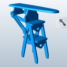 bachelors chair ladder position v3 furniture printable lowpoly 3d print model - Mito3D