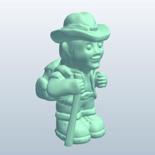 backpacker v1 figurine statues busts printable lowpoly 3d print model - Mito3D