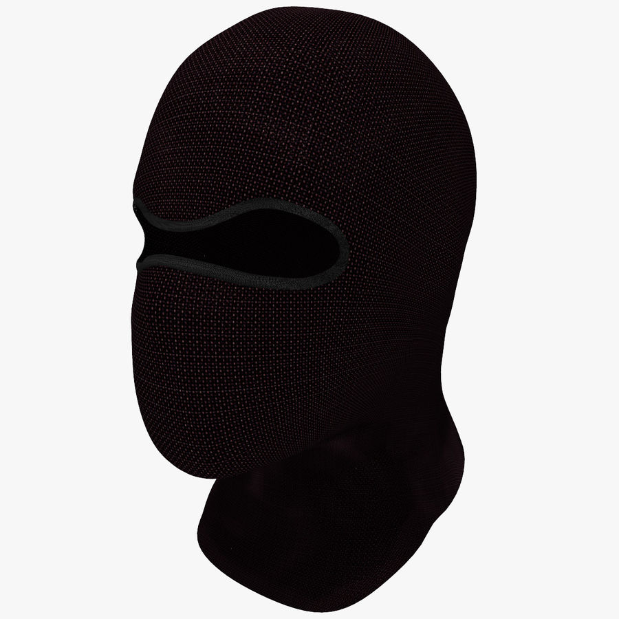 cagoule masque 3d l'accessoire anonyme noir caractère tissu vêtements visage tête le casque hotte de modèle moto meurtre newlc la protection l' réaliste pistes ski vray 3D print model - Mito3D