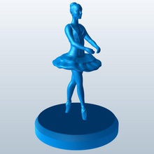 ballerina v1 people printable lowpoly 3d print model - Mito3D