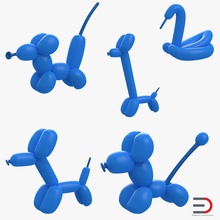 balloon animals collection 3d molier animal art birthday crafts creativity cute dog fun giraffe international joy magic model mouse party playful playing poodle puppy sculpture swan toy twisted vray 3d print model - Mito3D