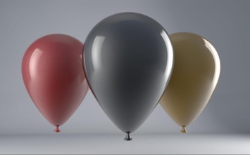 balloons 3ds 4d balloon black cinema collection model red richyrich84 toy transparent yellow 3d print model - Mito3D