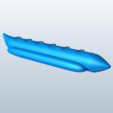 barca di banana v1 la le navi seacraft stampabile lowpoly 3d print model - Mito3D