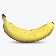Banane Frucht 3d Essen Obst gesund Modell Bio ray realistisch sind shiva3d snack süß tropical v Vegetarier vray gelb 3d print model - Mito3D