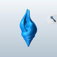 banded tulip v1 seashell gebändert Fisch aquatic Leben bedruckbar ist lowpoly Wasserorganismen 3d print model - Mito3D