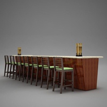 bar sayacı lambaları Sandalyeler artmani kül bira sandalye krom klasik kulübü sayaç masa mobilyalar mobilya cam ev iç laminat lamba deri ayna modern pub yansıma dışkı tablo ahşap 3d print model - Mito3D