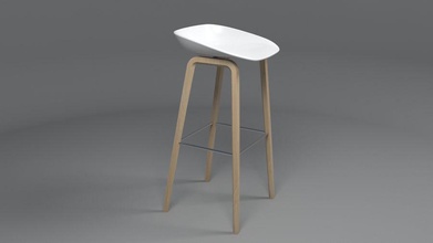 bar stool architecture chair elements furnishings furniture gan model modern plastic studios wood 3d print model - Mito3D