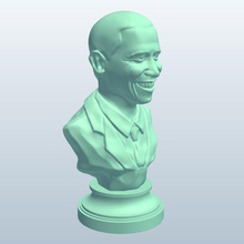 barack obama v2 people printable lowpoly 3d print model - Mito3D