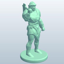bárbaro battleaxe v2 batalha machado pessoas printable lowpoly 3d print model - Mito3D