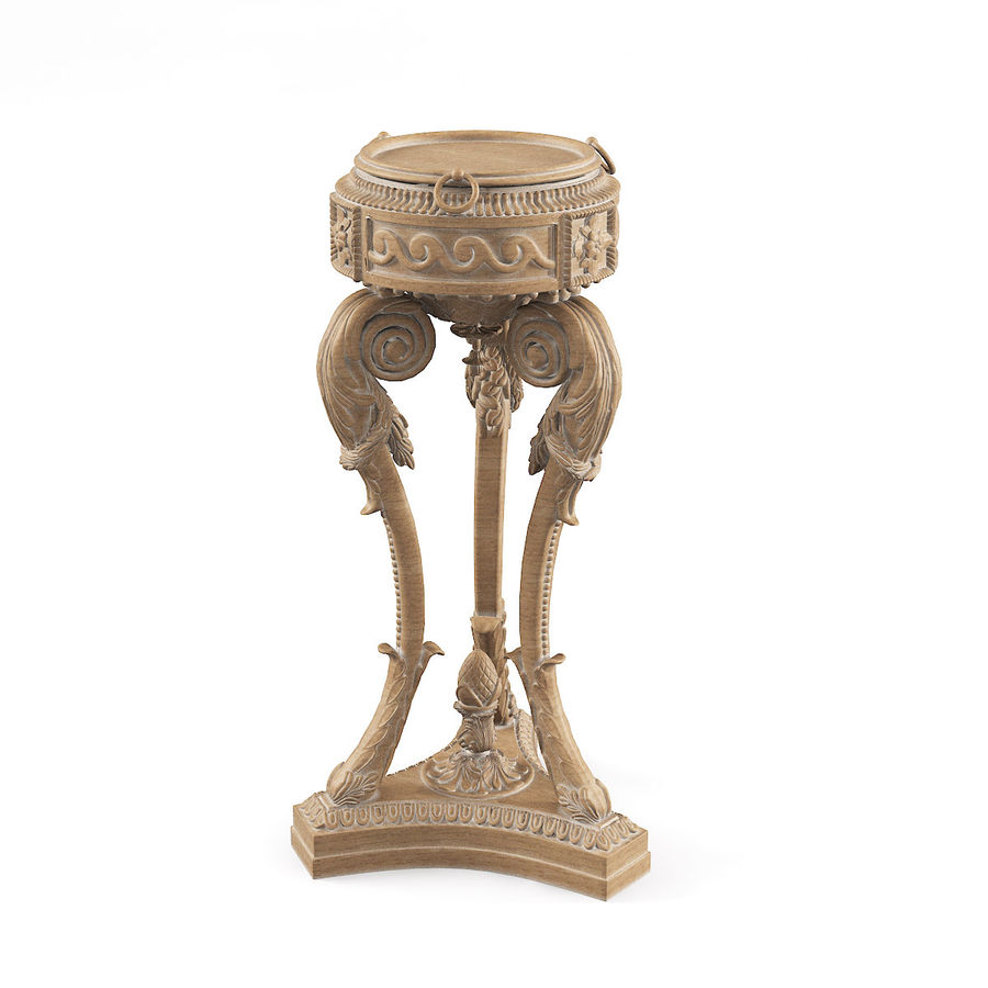 baroque flower stand carved classic classical furnishings furniture model planter shelving shop3ds 3D print model - Mito3D