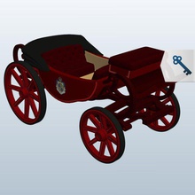 barouche v1 carriage transportation printable lowpoly 3d print model - Mito3D