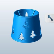 barrel shape christmas tree cutouts v1 novelties printable lowpoly 3d print model - Mito3D
