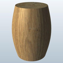 barrel stool v3 furniture printable lowpoly 3d print model - Mito3D