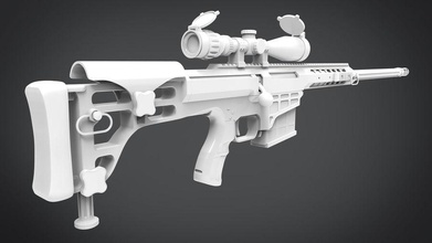 barrett m98b sniper tüfeği 3d b silah m98 mad dergi mariosocineant model hazır kılıyor tüfek rigle kapsam pürüzsüz keskin nişancı tetiği turbo 3d print model - Mito3D