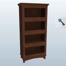 barrister bookcase v1 furniture printable lowpoly 3d print model - Mito3D