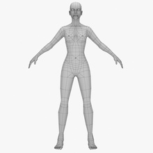 base mesh-female character female girl human lady lm lower lowpoly mesh model nude people person poly sexy skinny studios woman 3d print model - Mito3D