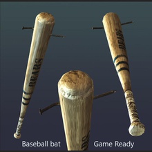beyzbol sopası çivi bat künt ducktape ekipman melee model tırnak spor thefaceless silah 3d print model - Mito3D