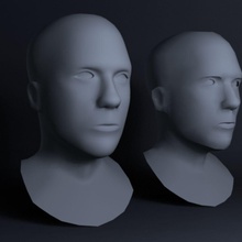 di base, testa maschile l'anatomia base corpo ragazzo carattere faccia goodmoose umana maschio uomo modello 3d print model - Mito3D