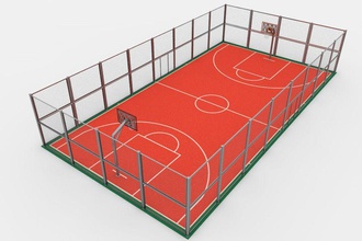 cancha de baloncesto la arquitectura arenas el blackbrown corte juego aro modelo plataforma jugar proyecto deporte estadio estructura 3d print model - Mito3D