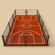 basketball court architecture arenas blackbrown game model platform project sport structure 3d print model - Mito3D
