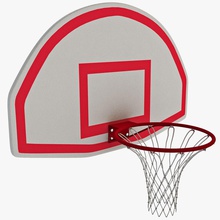 cesta de basquete curva backboard 3d molier arenas b bolas tribunal equipamento jogo engrenagem aro modelo líquida jogando a rim esporte equipe vray 3d print model - Mito3D