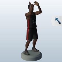 el jugador de baloncesto disparo v1 anteojos los titulares prendas vestir imprimible lowpoly 3d print model - Mito3D