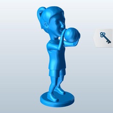 joueur de basket-ball tir v2 la prise vue personnes imprimable lowpoly 3d print model - Mito3D