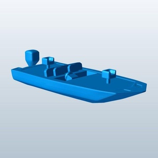bass boat v1 ships seacraft printable lowpoly 3d print model - Mito3D