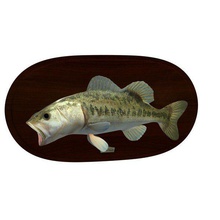 bass fish v1 largemouth mount decorations printable lowpoly 3d print model - Mito3D