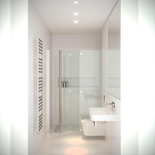 casa de banho 3d arquitetura banheira corona equipamento a interior modelo modero partes rhino o quarto cena chuveiro estrutura telha toalha água 3d print model - Mito3D