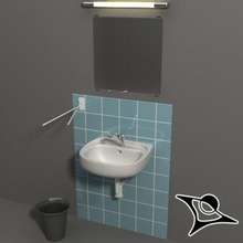 banyo lavabosu mimarlık Havzası Fikstür mobilyalar mobilya baş ev iç mutfak lew milosjakubec ayna model Kaide sahne lavabo çelik tuvalet wc 3d print model - Mito3D