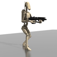 battle droid alien android battledroid character clones fi human rig robot sci soldier star starwars war yaoyaorich 3d print model - Mito3D