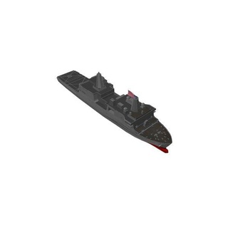 battleship v1 ships seacraft printable lowpoly 3d print model - Mito3D