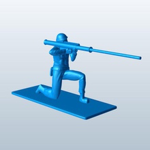 bazooka man v1 bottle rocket holder rubber stamps printable lowpoly 3d print model - Mito3D