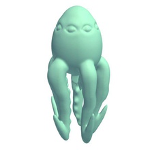 beakedegg v3 levitating creature beaked egg mythical creatures printable lowpoly 3d print model - Mito3D