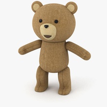 oso animal bebé brown carácter niño de la muñeca tela juego regalo tejer levking modelo jugar títere aparejo piel suave peluche teddy toon juguete 3d print model - Mito3D