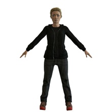 beautiful american woman rigged amazing boot character female game gameready girl hair hiking hoody human jeans lady lower lowpoly model poly pretty real realtime rig sexy time urban young 3d print model - Mito3D