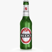 beck s bottle 3d 6 alcohol becks beer beverage bremen bubble3d bud cap crate drinking food furnishings germany glass glassware green lid model pack pub six tableware transparent water 3d print model - Mito3D