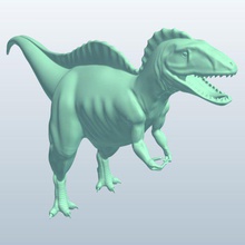 becklespinax v1 dinosaurs printable lowpoly 3d print model - Mito3D