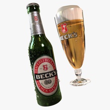 becks cerveza el consumo de alcohol la barra beck s bebida botella cap colección beber alimentos nevera espuma alemán vidrio holodyne modelo taza pils jarra goleta 3d print model - Mito3D