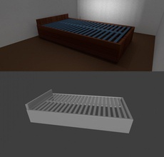 lit le mobilier les intérieurs l'intérieur 3d print model - Mito3D