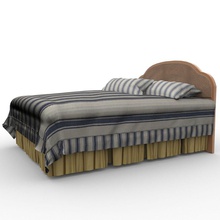 bed 3d ariyu base bedroom furnishings furniture interior model pbr physically render room 3d print model - Mito3D