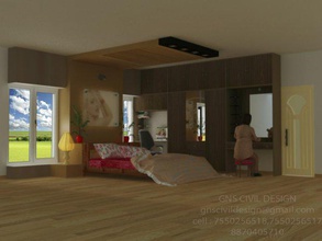 bed room interior design architecture 3d print model - Mito3D