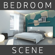 bedroom architecture bed design furnishings furniture interior model modern room scene winterwinter 3d print model - Mito3D