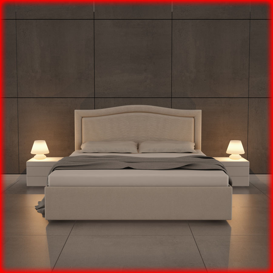 bedroom set 06 bed cheap furnishings furniture house kristom5 lamp light model nice night quality room sheet wall 3D print model - Mito3D